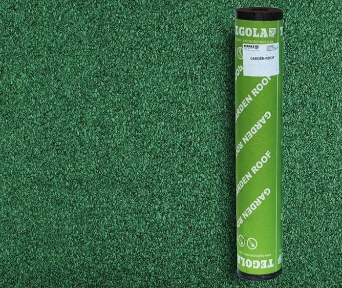 Tekercses zsindely gardenroof bitumenes színes tetőfedő vízszigetelés zöld.jpg